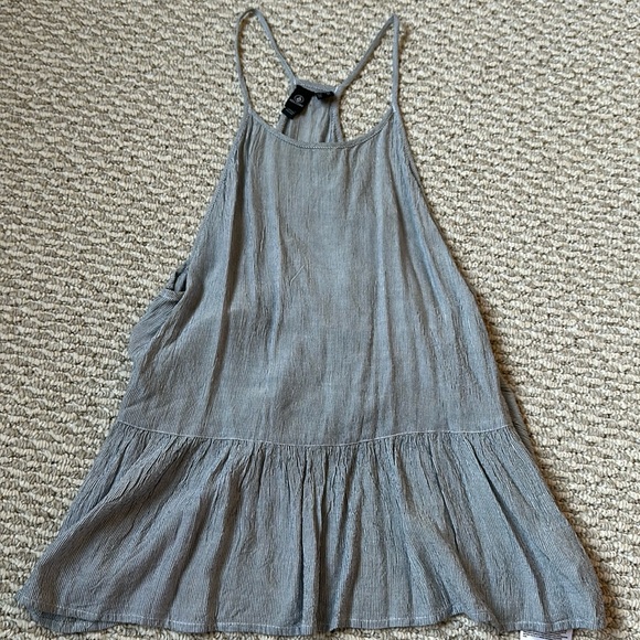 Volcom blue and white spaghetti strap top sz medium tank top women's - Picture 1 of 5